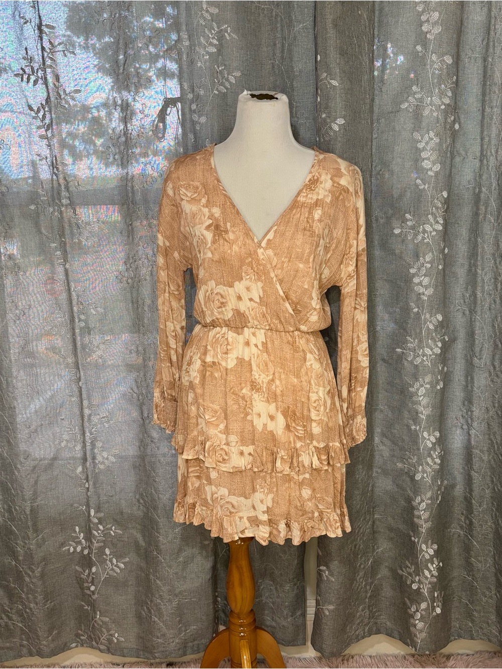 Peach Love California Peach Floral  Mini Dress